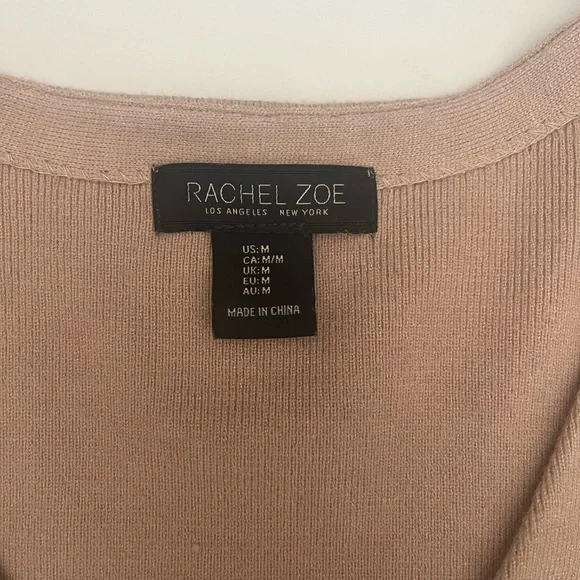 Rachel Zoe Short Sleeved Button front v neck Sweater size medium - Picture 3 of 9